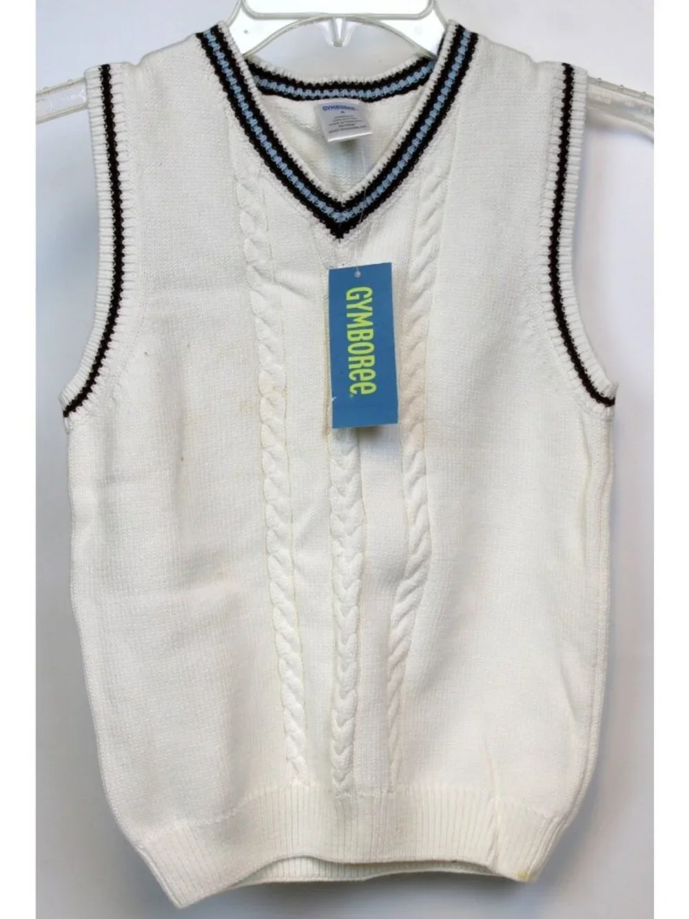 2008 Gymboree Aviator Easter Boys 2pc Cable Sweater Vest Brown Linen Pants sz 6
